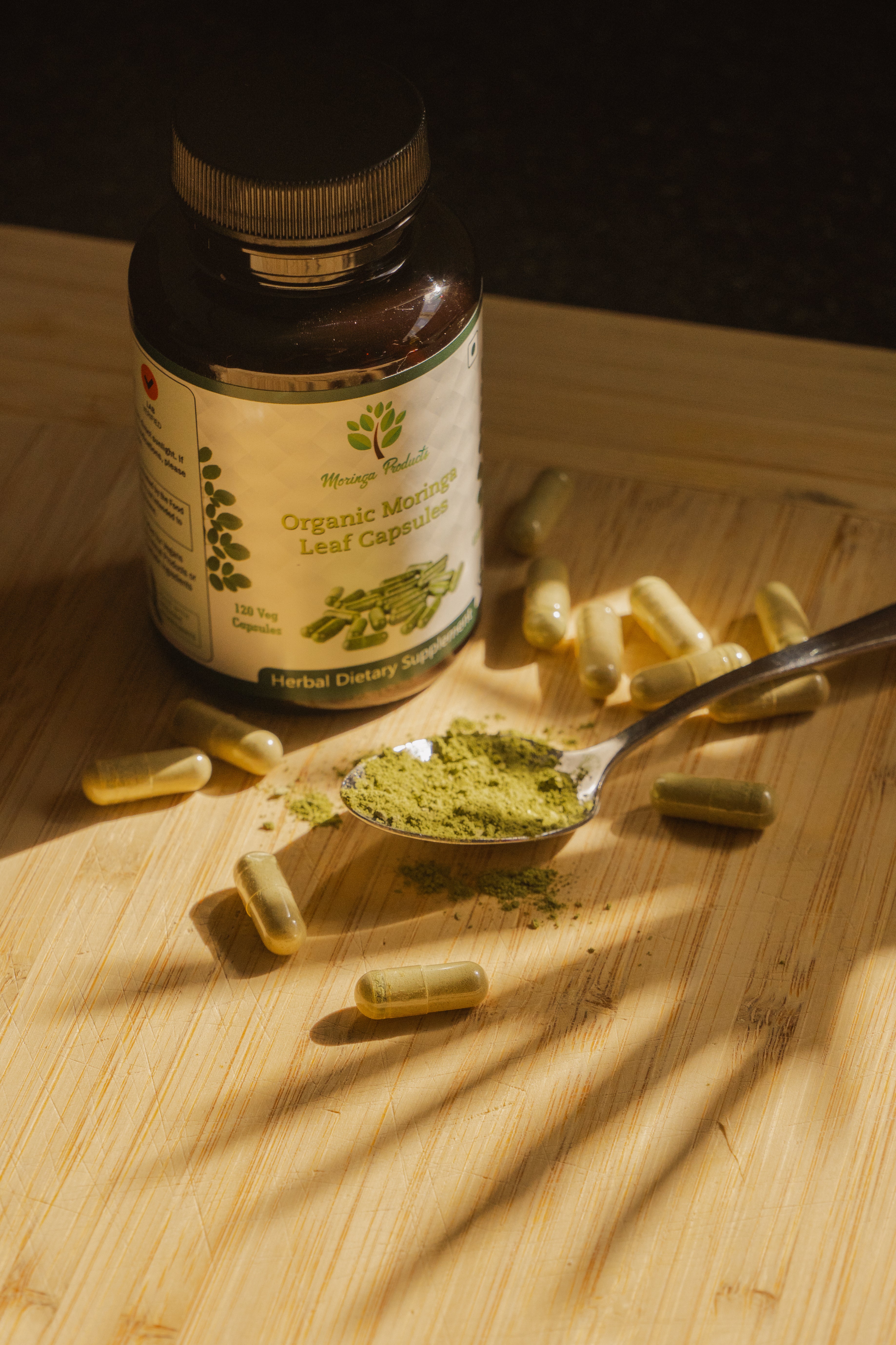 120 Organic Moringa Leaf Capsules